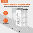 thumbnail image 2 of VEVOR Support de Rangement pour Plan Mobile avec 12 Supports Pivotants 240 lbs, 2 of 9
