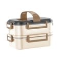 thumbnail image 3 of Fiambrera Strade Fareast Limited a prueba de fugas reutilizable apilable caja Bento 21 cm x 15 cm x 12,5 cm, 3 of 8