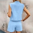 thumbnail image 5 of Abomasnow 2 Piece Sets for Women Summer Outfits Business Casual Vest and Shorts Set Lightweight Sleeveless Matching Clothes, 5 of 9