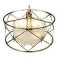 thumbnail image 7 of Meyda 135929 38.5 in. Penelope 6 Light Pendant, Brushed Nickel White Shantung Silkette, 7 of 7