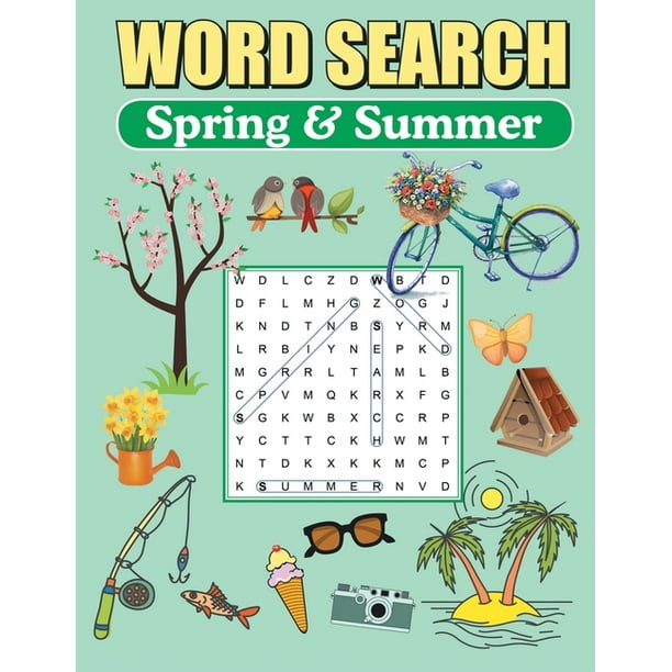 word search spring summer large print word find puzzles large print