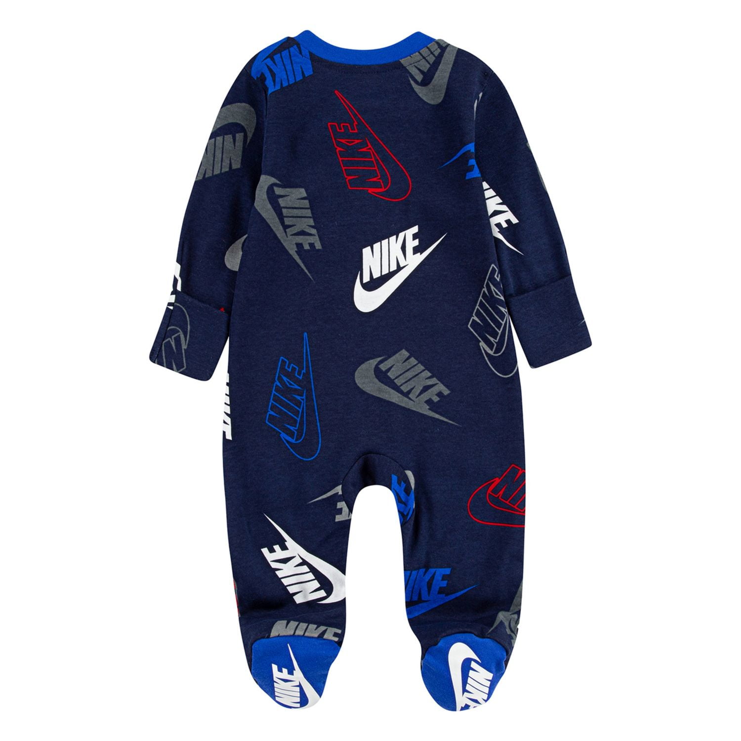 Newborn Baby Nike Logo Full-Zip Footed One Piece Coverall Color