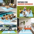 thumbnail image 4 of Aqua White Stripe Outdoor Rug for Patio/Deck/Porch, Non-Slip Large Area Rug 6 x 9 Ft, Modern Rustic Vertical Striped Indoor Outdoor Rugs Washable Area Rugs, Reversible Camping Rug Carpet Runner, 4 of 8