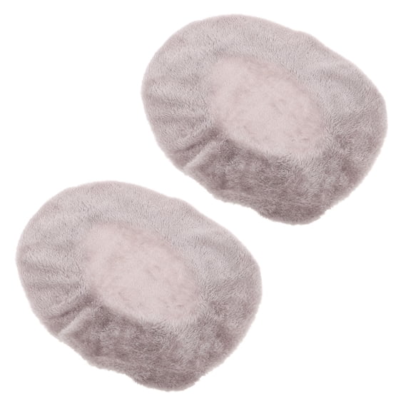 SEWOART 2Pcs Warm Microfiber Toilet Lid Covers Light Grey Machine Washable Cozy Bathroom Decor