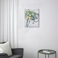 thumbnail image 3 of Soothing Beach & Bicycle Canvas Art Aqua Blue Seascape Wall Décor, Ideal for Coastal Home, Bathroom, Bedroom, 12x16 Inch, Framed, 3 of 7