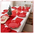 thumbnail image 6 of 96 Pcs Red Paper Plates and Napkins Set Party Supplies, Tableware set for 24 Guest include Disposable Red Scalloped Plates, Napkins and Forks for Baby Shower Bridal Shower Wedding Christmas, 6 of 12