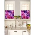 thumbnail image 5 of Watercolor Flowers 2 Panel Kitchen Curtains for Small Windows, Spring Floral Country Pink Purple Bathroom Tier Curtain, Short Window Treatment for Bedroom/Living Room 55"x36", 5 of 6