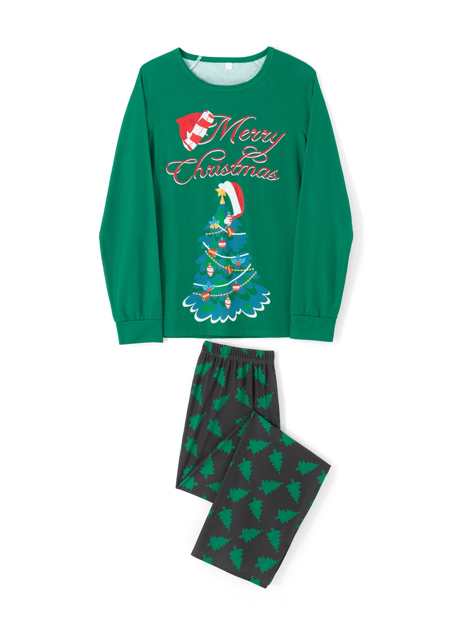 Family Matching Pajamas Christmas Pjs Holiday Nightwear Sleepwear Sets Long Sleeve Pjs Santa Claus Xmas Pjs Set