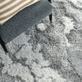 thumbnail image 6 of SAFAVIEH Horizon Konstantinos Abstract Shag Area Rug, Grey/Ivory, 10' x 10' Square, 6 of 8