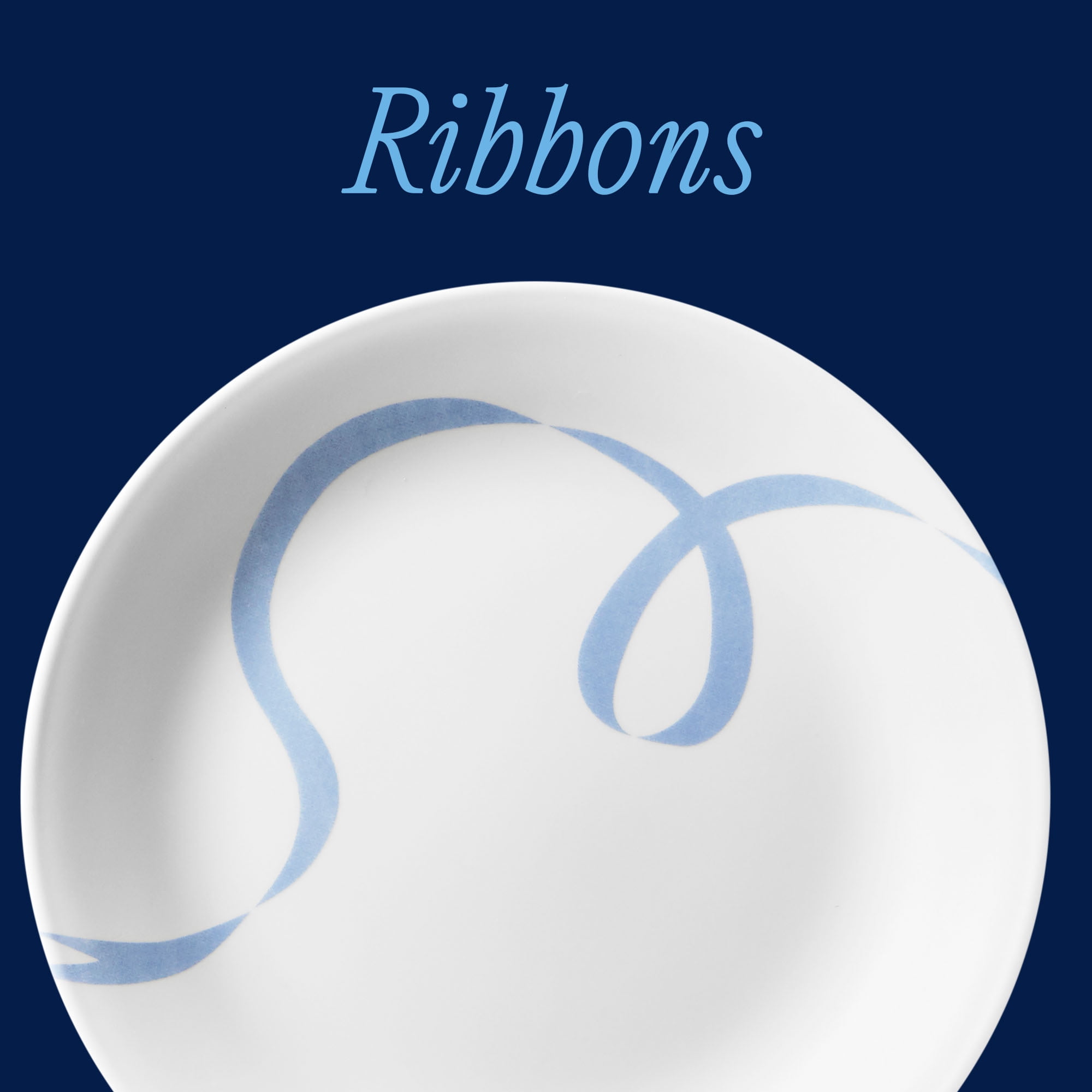 Corelle Blue Ribbons 8.5" Glass Salad Plate
