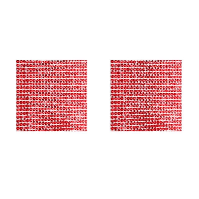 Etiqueta engomada de cinta de diamantes de imitación Billuyoard roja 6 cinta de doble cara