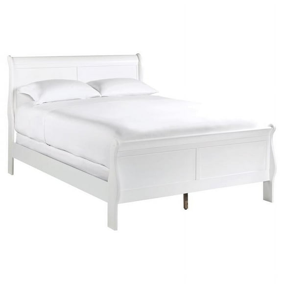 Lexicon Mayville Traditional Wood Eastern King Sleigh Bed in White