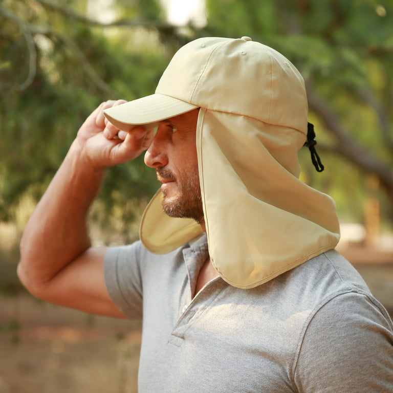Sun Blocker Outdoor UV Sun Protection Hat with Neck Flap for Men