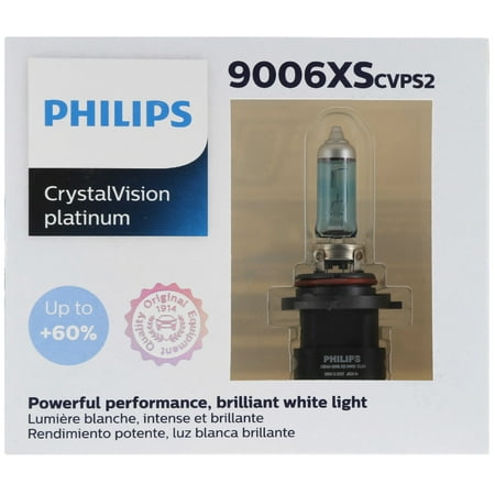 Philips Crystal Vision Platinum 9006XS 55W Two Bulbs Headlight
