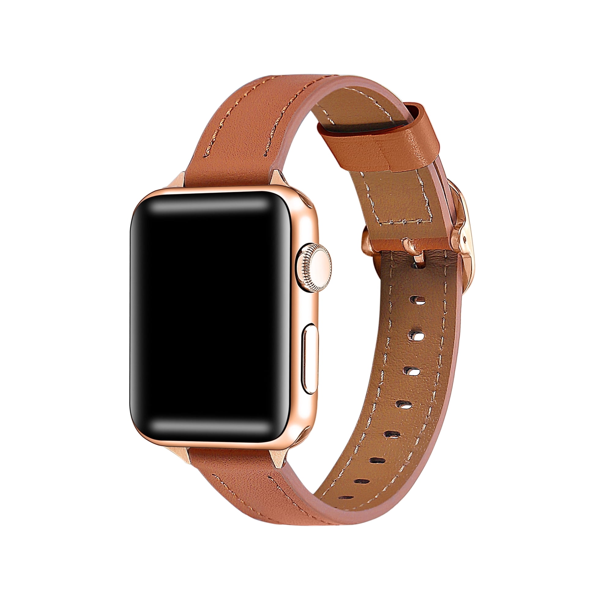 Posh Tech Carmen Skinny Leather Band Compatible for Apple Watch