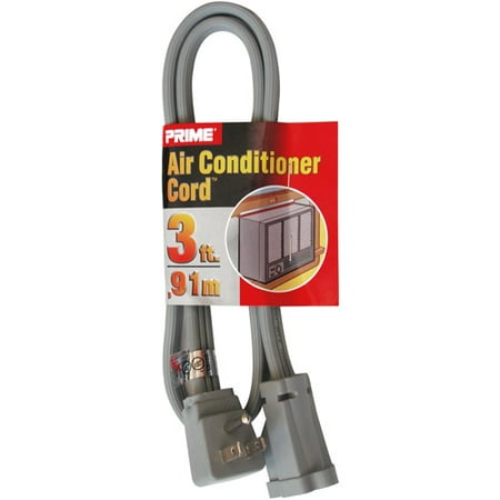 Prime Air Conditioner and Major Appliance Extension Cord, Gray, 3 Feet