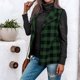 thumbnail image 1 of Pntutb Mujer Moda Casual Plaid Felpa Chaleco Solapa Chaqueta Pntutb Pntutb-1576, 1 of 4