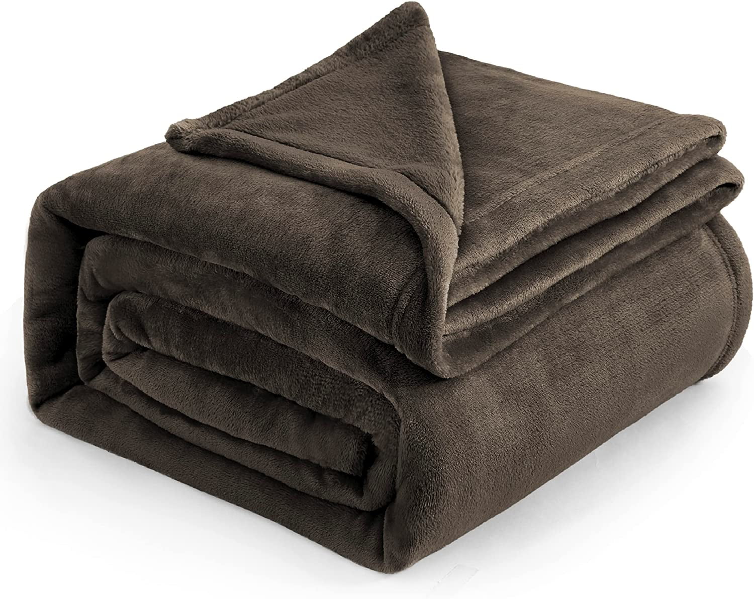 Bedsure Brown Fleece Blankets King Size Soft Lightweight Plush Cozy