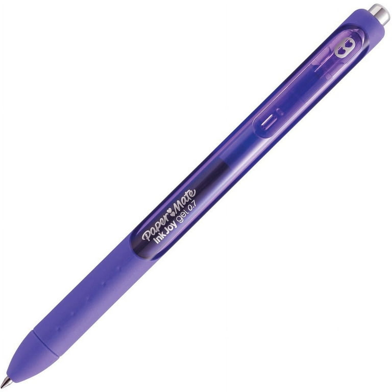 Paper Mate InkJoy Gel Pen - 0.7 mm Pen Point Size - Retractable - Purple - Purple Barrel - 1 Dozen Paper Mate InkJoy Gel Pen - 0.7 mm Pen Point Size - Retractable - Purple - Purple Barrel - 1 Dozen