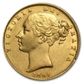 thumbnail image 2 of 1838-1874 Great Britain Gold Sovereign Victoria Shield AU, 2 of 2