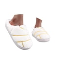 thumbnail image 3 of Chenyee Fleece Lined Slippers for Women Winter Warm Lightweight Platform Non Slip Slide House Shoes, 3 of 7