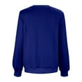 thumbnail image 5 of Fiaer Quarter Zip Women Sweatshirts Crew Neck Plus Size Long Sleeve Jacquard Pullovers Baggy Casual Fashion Tops Blue XL, 5 of 7
