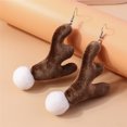 thumbnail image 1 of Aihua-pendientes de Navidad de dibujos animados en 3D para mujer, decoración esponjosa Kawaii, árbol, ciervo, campana, regalos de Navidad y Año Nuevo, gran oferta, 1 of 5