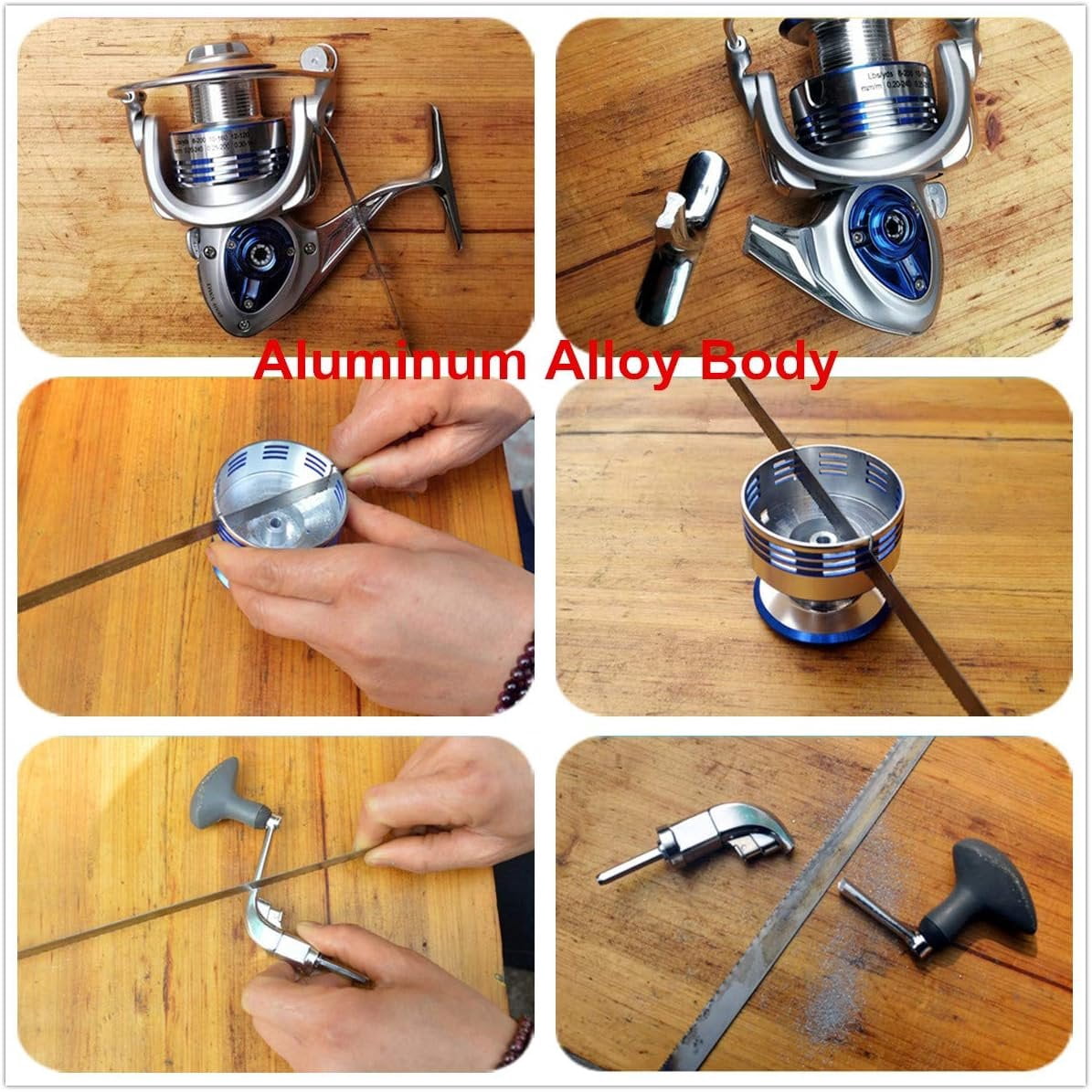 Spinning Fishing Reels for Saltwater Freshwater 3000 4000 5000 6000 7000 Spools Ultra Smooth Ultralight  Trout Bass Carp Gear Stainless Ball Bearings Metal  Ice Fishing Reels