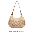 thumbnail image 2 of Yucurem Large Capacity Straw Crossbody Shoulder Bag, Handmade Woven Underarm Bags for Summer Travel Beach Vacation (White), 2 of 9