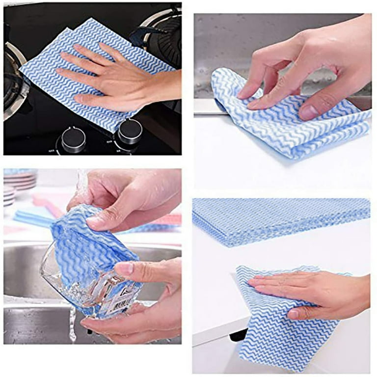 HAY Sponge dish cloth, blue - red, 3 pcs