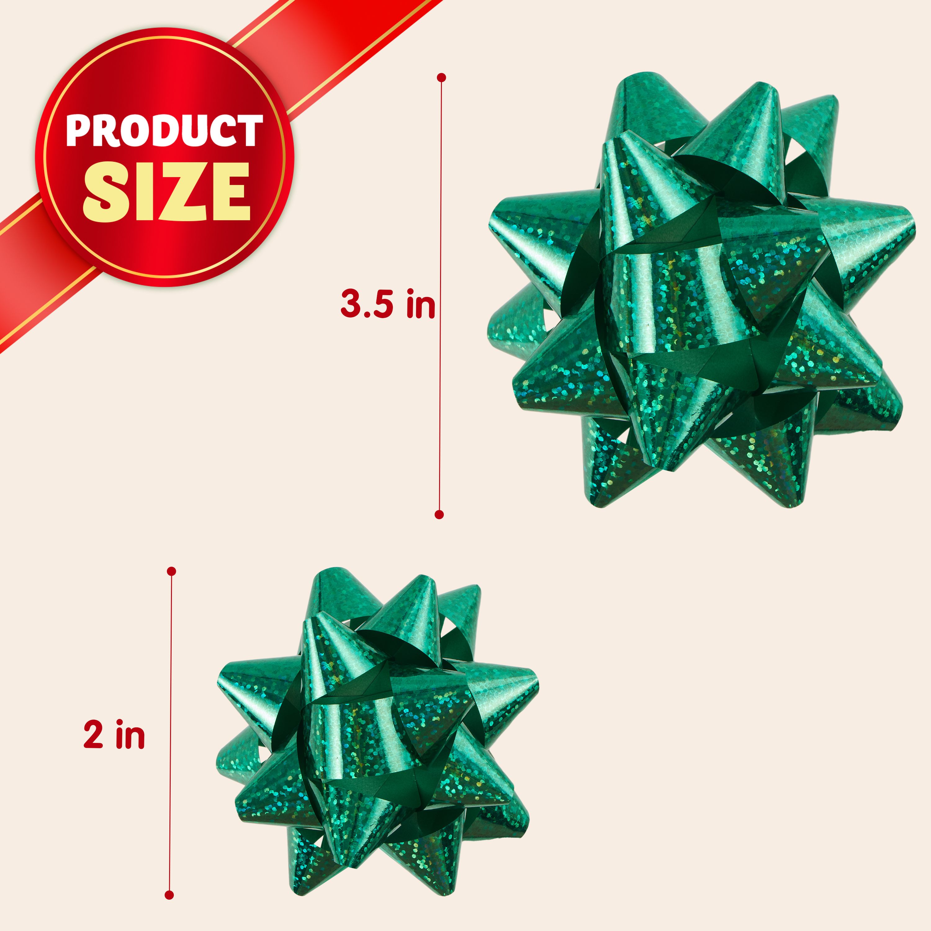 Joyfy 50-Piece Christmas Gift Bows & Ribbons Assortment photo 6