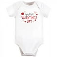 thumbnail image 3 of Hudson Baby Infant Girl Cotton Bodysuits, Valentine Sweetheart, 3-6 Months, 3 of 5