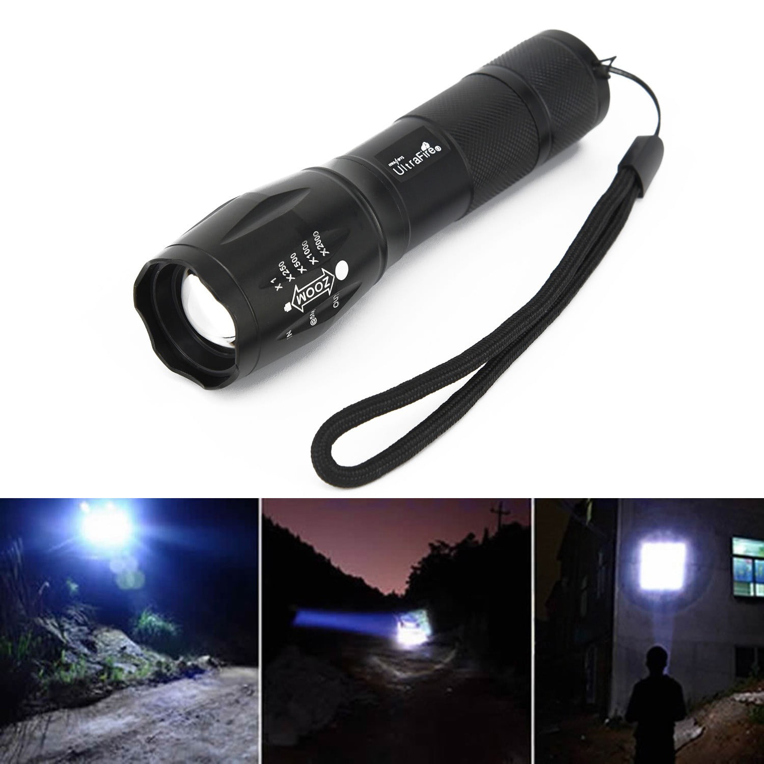 50000LM T6 LED Rechargeable High Power Torch Flashlight Lamp Light&Charger 