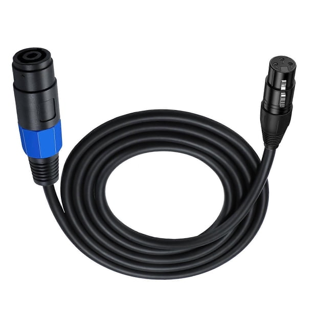 Speakon to XLR Cable Speakon Plug Female to XLR 3Pin Female Speaker Extension Cable Microphone Wire with Twist Lock