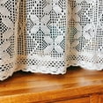thumbnail image 3 of Net Curtains,Cotton Hollow Boho Short Curtain, Country House White Lace Macrame Curtains for Window Kitchen Curtain in Country House Style, 3 of 4
