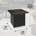 thumbnail image 4 of Four Seasons Courtyard Foyer à Gaz Carré Double Chaleur 41 000 BTU avec Table, 4 of 7