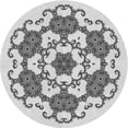 thumbnail image 1 of Ahgly Tapis Rond Lavable en Machine Intérieur Transitionnel Gris Platine, 3 Pieds Rond, 1 of 7