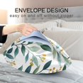 thumbnail image 4 of Yayeee Pillowcase King Size Set of 2 Satin Wrinkle Resistant Pillow Case, Darker Leafy Pattern, 4 of 8