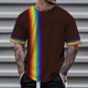 thumbnail image 4 of Playeras Deportivas - Camiseta Informal De Manga Corta Con Cuello Redondo Y Estampado De Arcoíris Digital 3D Para Hombre, 4 of 4