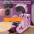 thumbnail image 5 of Hat Heat Press Machine,GOCHIFIX Automatic Hat Heat Press with 2pcs Interchangeable Platens for Caps Hats T-Shirts and HTV Iron On and Sublimation Projects,Pink, 5 of 9