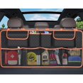thumbnail image 1 of Organizador y almacenamiento de maletero de coche de gran capacidad, accesorios de almacenamiento para colgar en el asiento trasero, organizador de coche para SUV, MPV/camión (naranja), 1 of 7