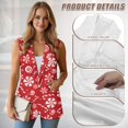 thumbnail image 6 of Uorisanigo Candy Cane Print Vests for Women Sleevless Open Front with Pockets Blazer Vest for Women Fashion V Neck Blazers Suit Vests Top Dressy Size M, 6 of 7