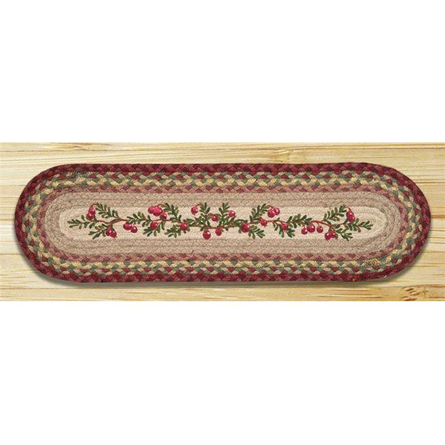 Earth Rugs 49ST390C Cranberries Oval Stair Tread