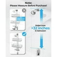 thumbnail image 4 of 2 Tier Stainless Steel Anodized Aluminum,Height-Adjustable Rustproof Shower Caddy Hanging Anti-Swing-Over The Shower Head Caddy-Bathroom Showe r Storage Organizer With Soap Box Holder- Sliver, 4 of 6