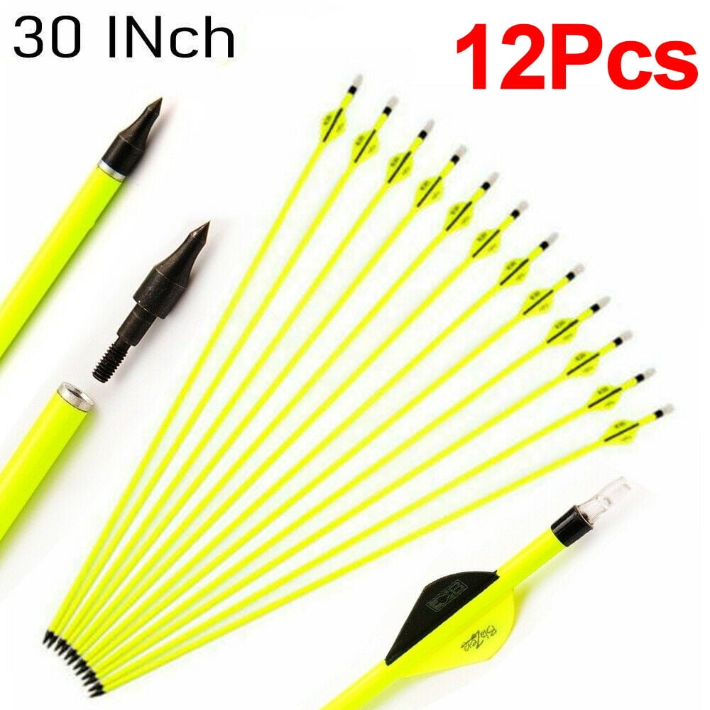 Details about   6/12/24Pcs 30inch Archery Mix Carbon Arrows OD7.8mm For Compound Bow Hunting US 