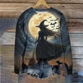thumbnail image 4 of VKOYWKM Sweatshirts Women Halloween Witch Sweatshirt Crew Neck Long Sleeve Fall Pullover Tops Halloween Sweater, 4 of 6