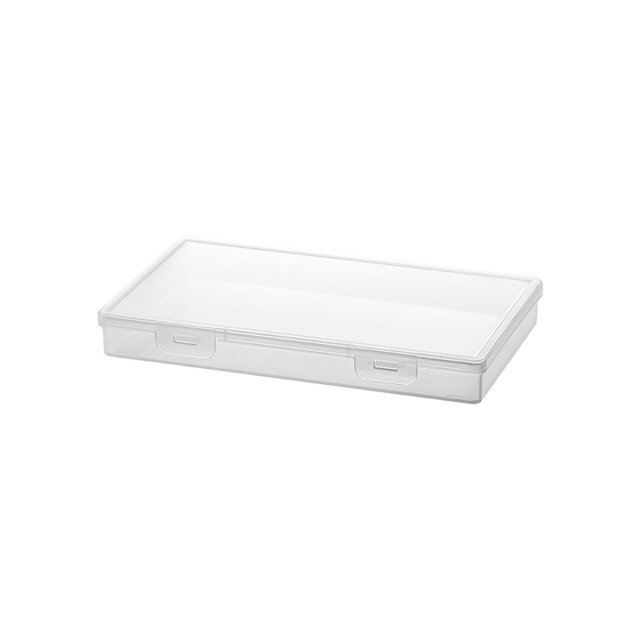 Accesorios de Arte de Uñas Escritorio Flip Caja de Almacenamiento de Joyería de Uñas, Caja de Almacenamiento de Uñas Plana Transparente de Plástico, Puede Acomodar 16 Estilos Cortos (160 Plano) para U