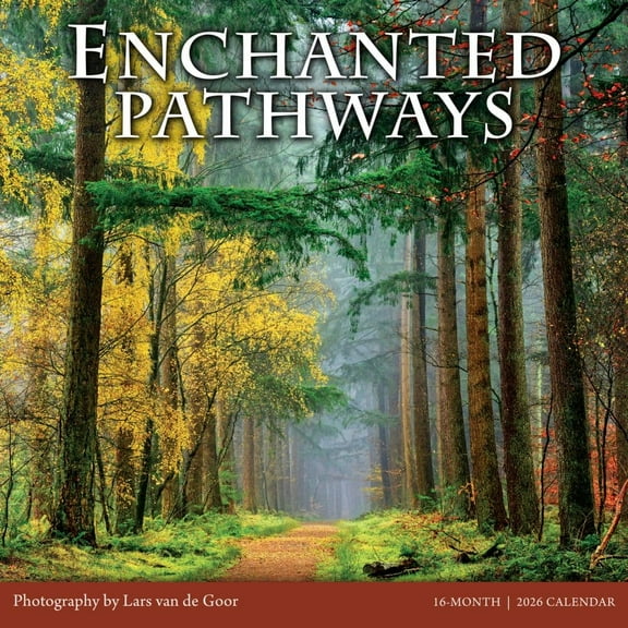 Sellers Publishing, Enchanted Pathways Photography 2026 Wall Calendar, 12'' X 12'', 16-Month Calendar with Stapled Binding