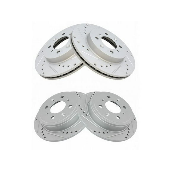 Brake Rotor Set 4 Piece - Compatible with 1990 - 2001 Acura Integra 1991 1992 1993 1994 1995 1996 1997 1998 1999 2000