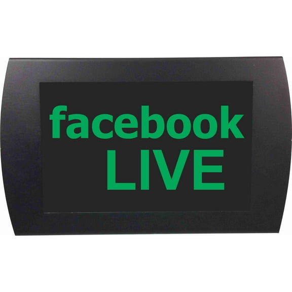 AMERICAN RECORDER - "FACEBOOK LIVE" LED Lighted Sign
